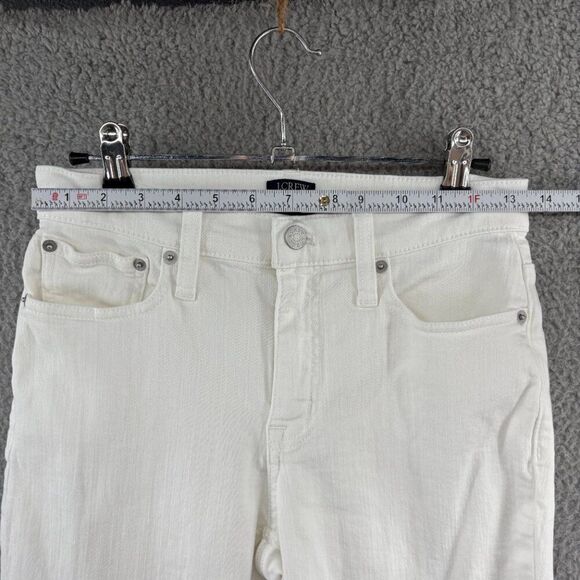 J.Crew Flare Crop Mid Rise White Jean in stretch Sz 26 BO933 - Picture 5 of 15